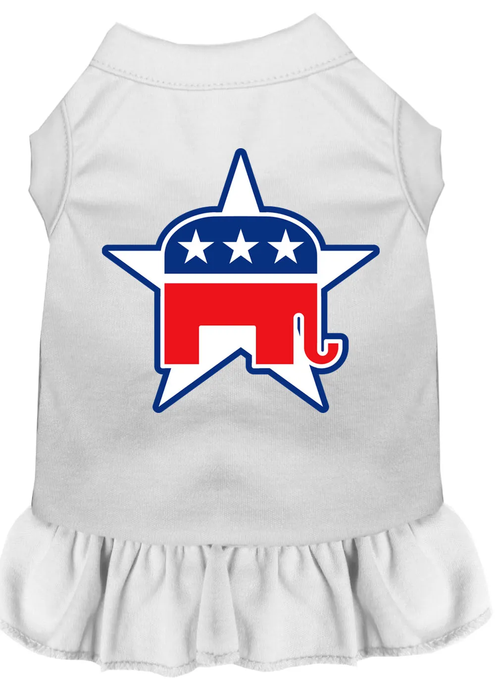 Republican Screen Print Dress White Sm