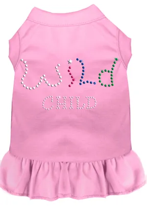 Rhinestone Wild Child Dress Light Pink Xs