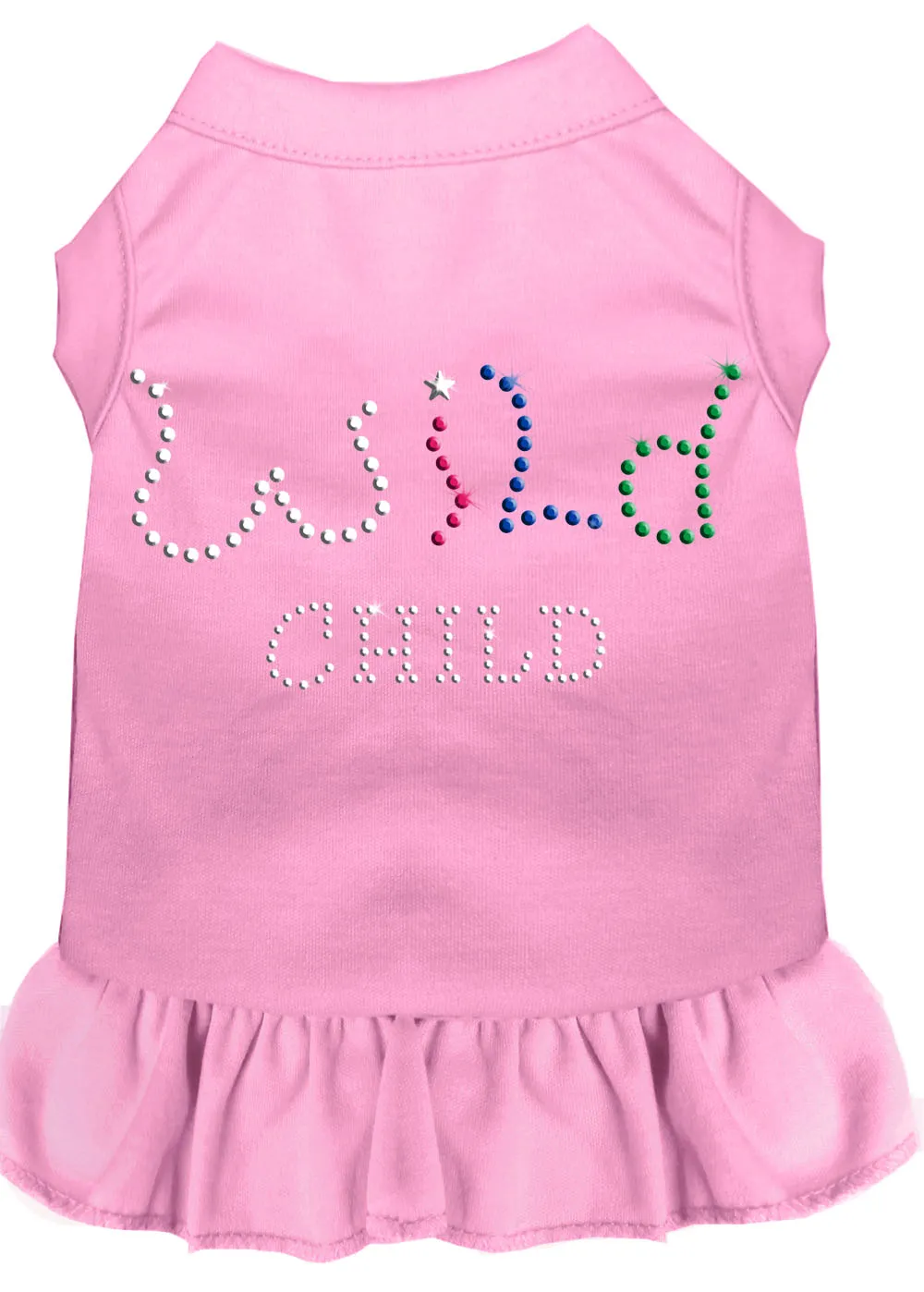Rhinestone Wild Child Dress Light Pink Xs