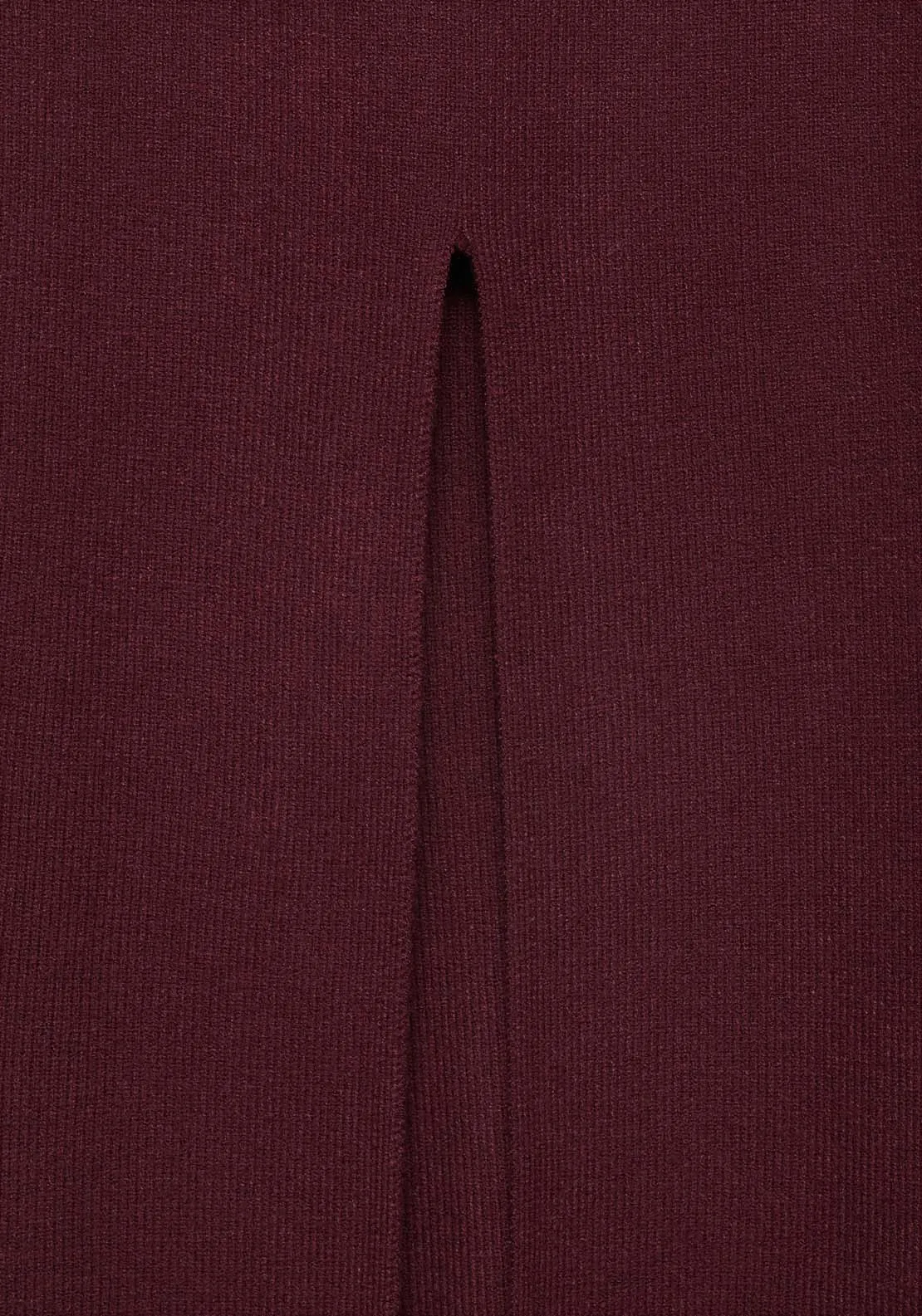Ribbed midi skirt - Dark Red