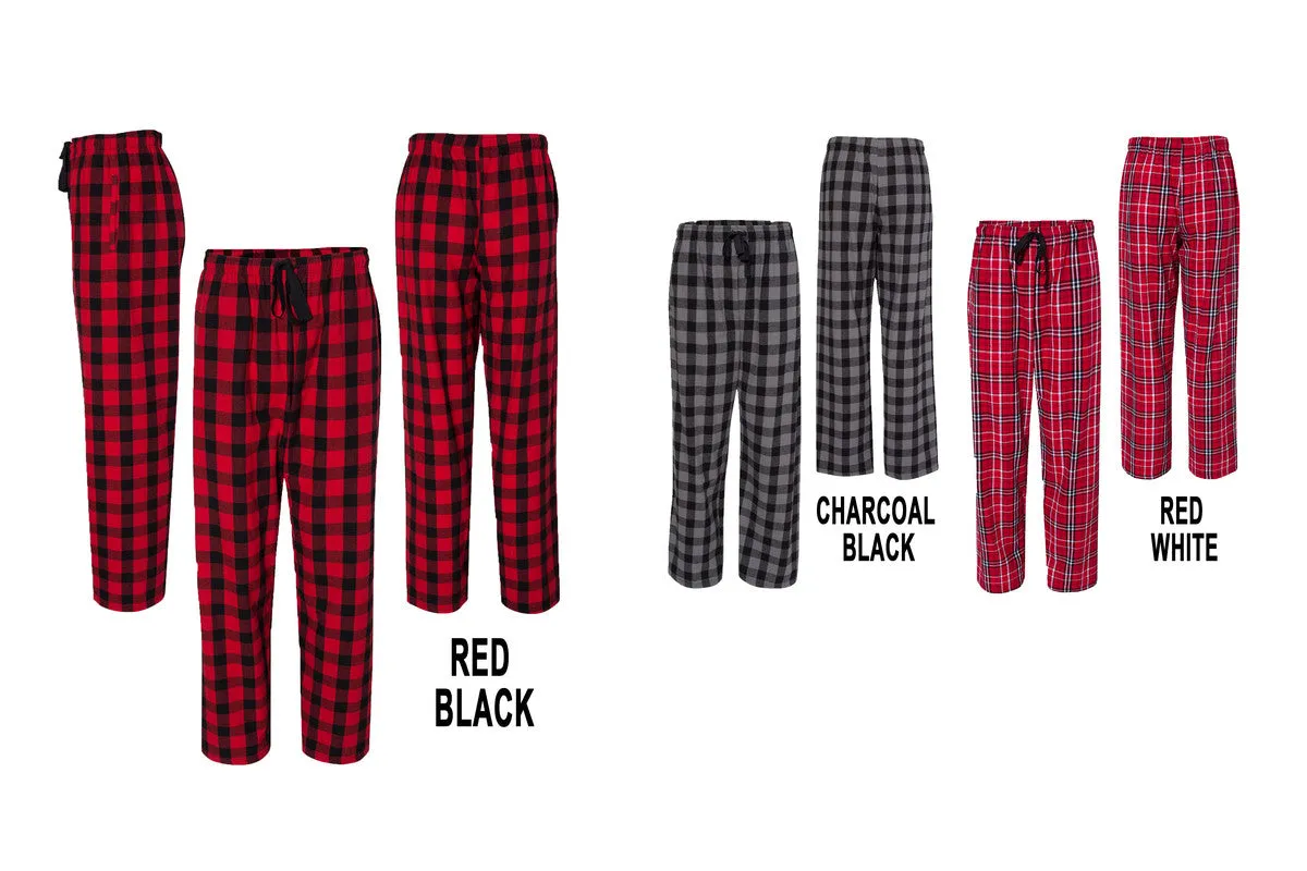 She's Mine & He's Mine Matching Pajamas Set – Cotton T-Shirts & Flannel Pants | Sold Separately for Men & Women