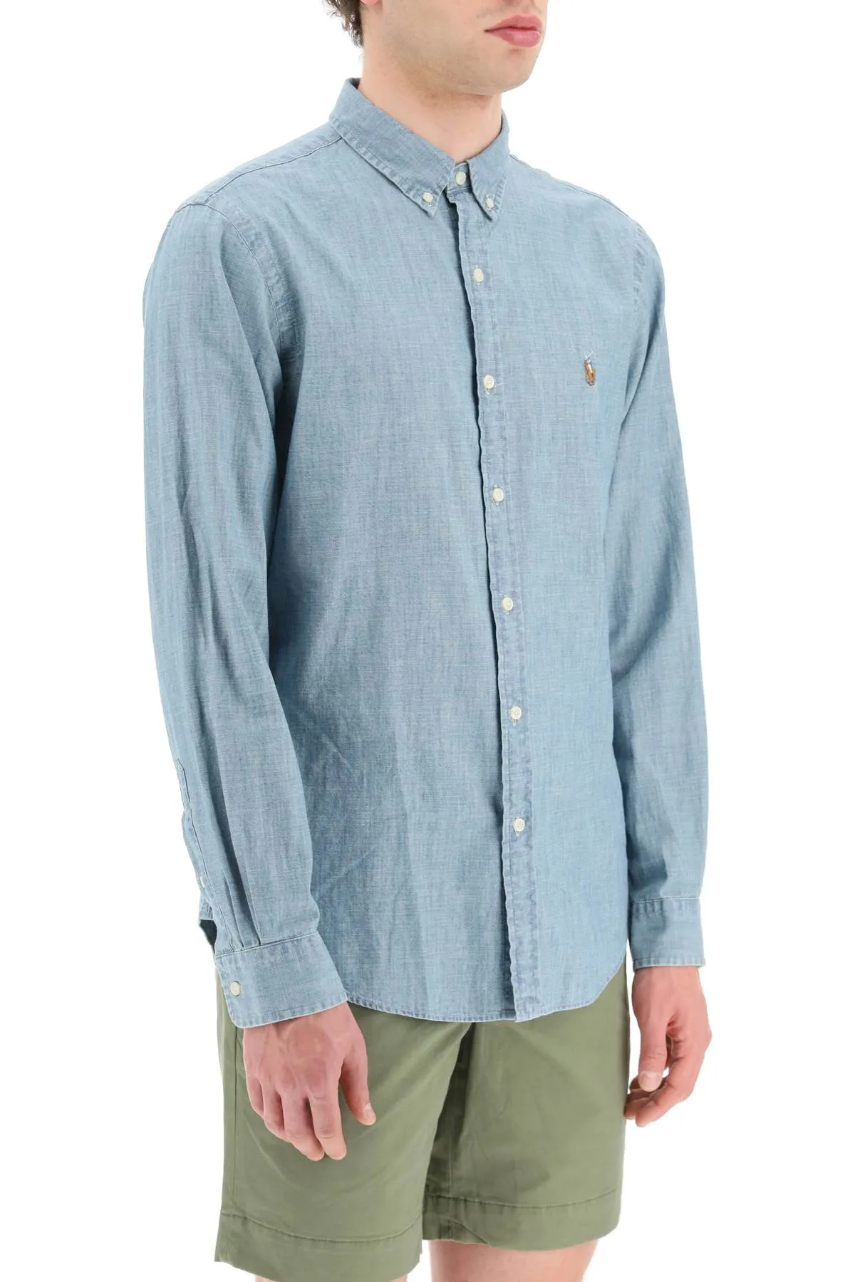 Slim Fit Shirt Stonewashed Chambray