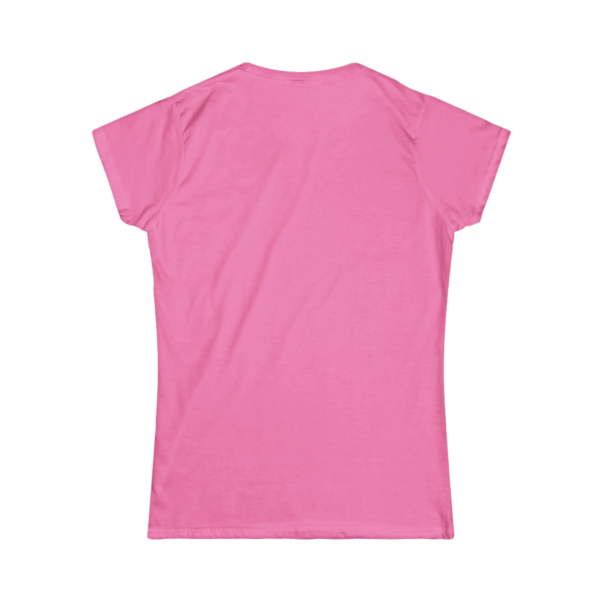 Squat Bench Deadlift Repeat - Women's Softstyle Tee -  Color Dark Logo - Pink - Plain Back