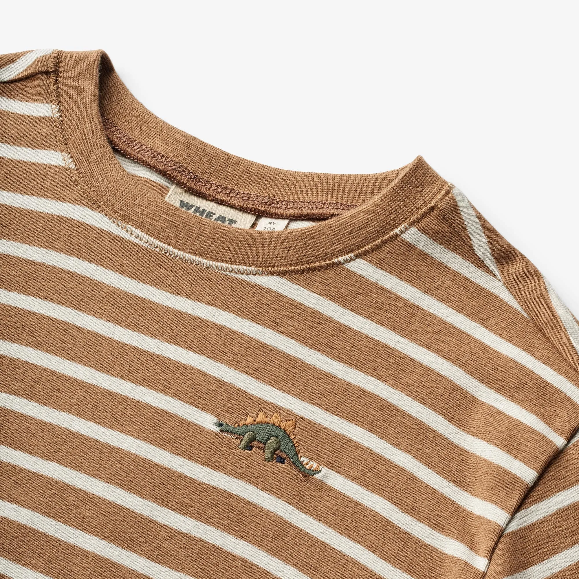 T-Shirt L/S Dallas - caramel stripe