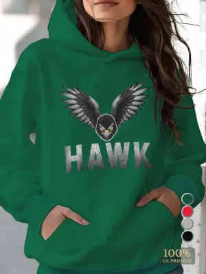 Teediy Menacing Hawk Illustration Casual Hoodies