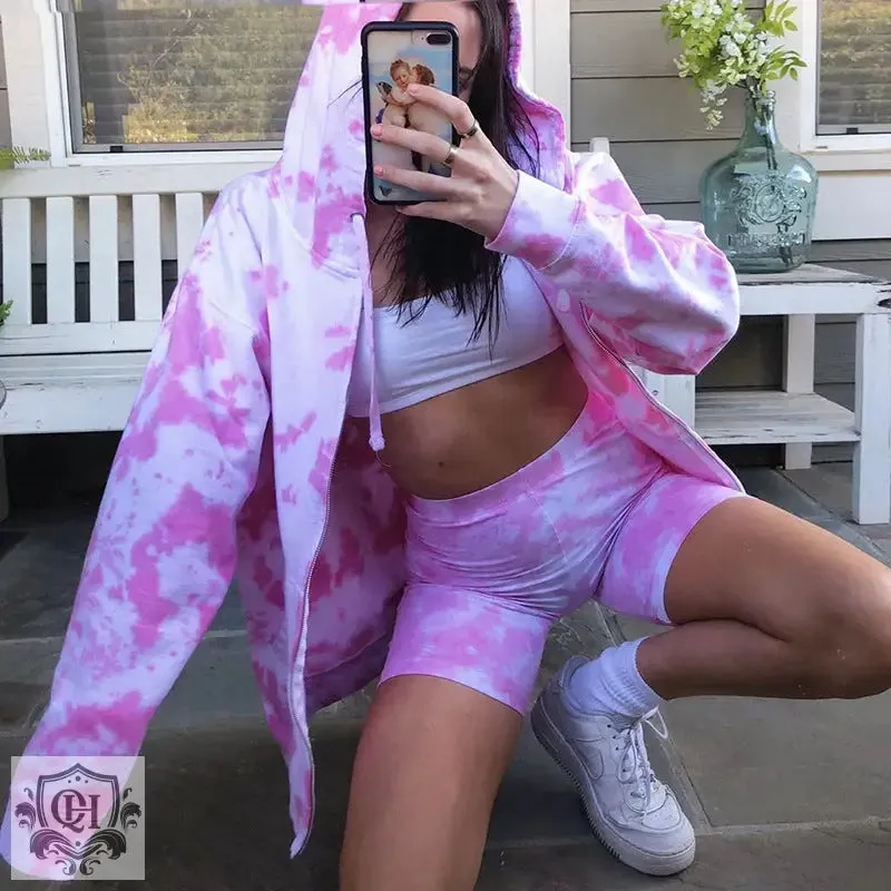 Tie Dye Hooded Jacket