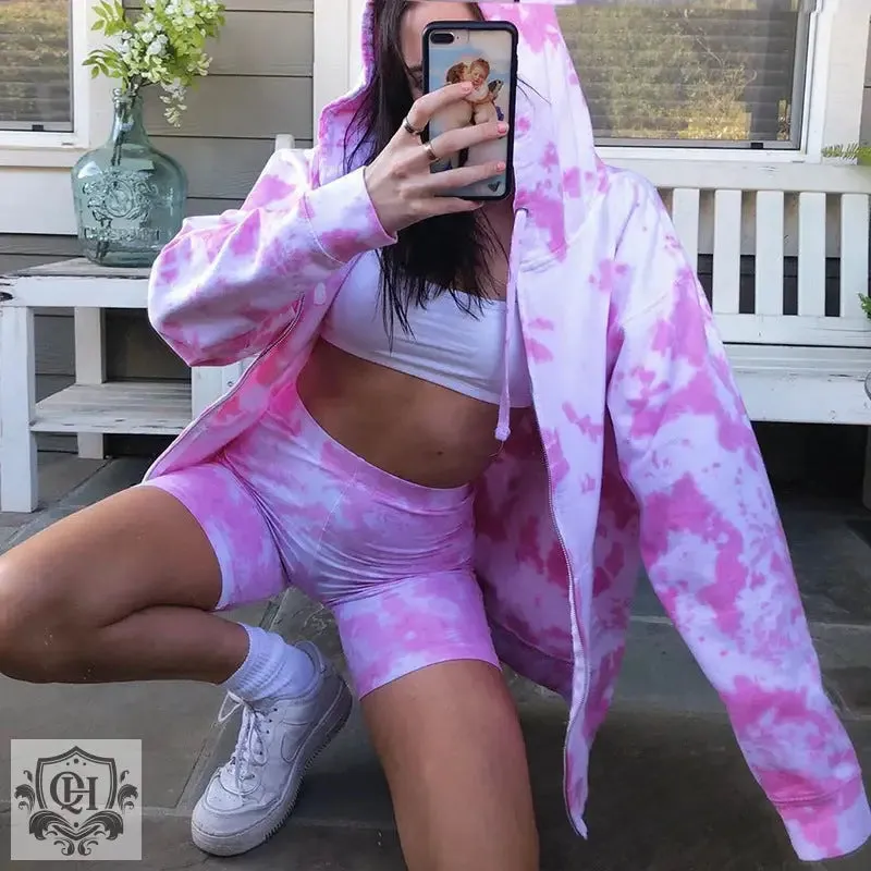 Tie Dye Hooded Jacket