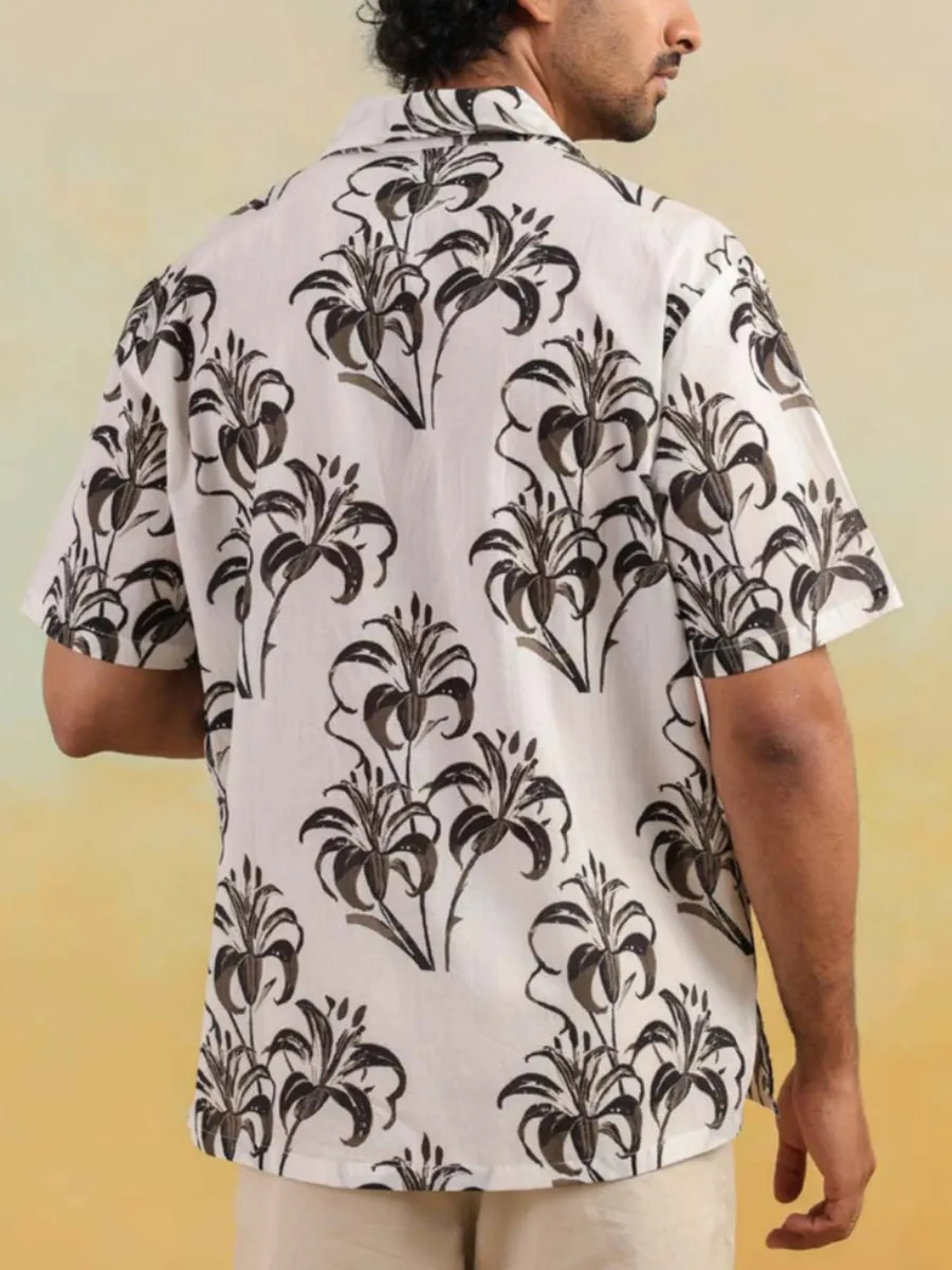 Tropical Mirage Oversized Hawaian Collor Shirts