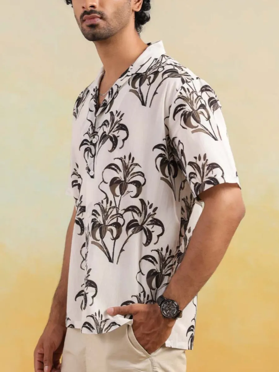 Tropical Mirage Oversized Hawaian Collor Shirts