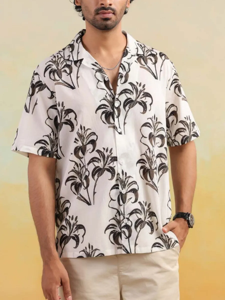 Tropical Mirage Oversized Hawaian Collor Shirts