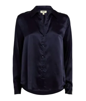 Tyler Long Sleeve Blouse in Midnight