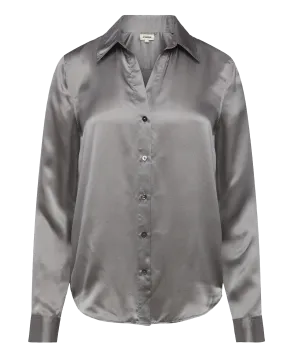 Tyler Long Sleeve Blouse in Storm Grey