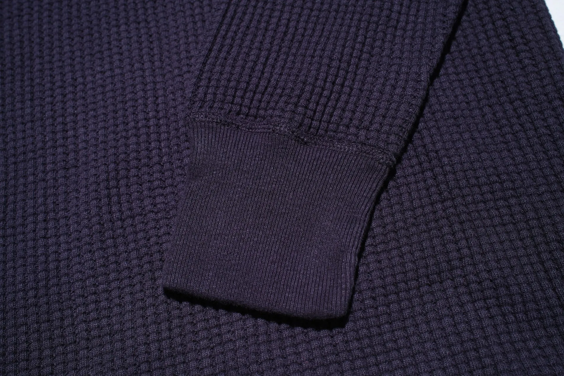 UES Ultra Heavyweight "Big Waffle" L/S Henley Thermal (Eggplant Navy)