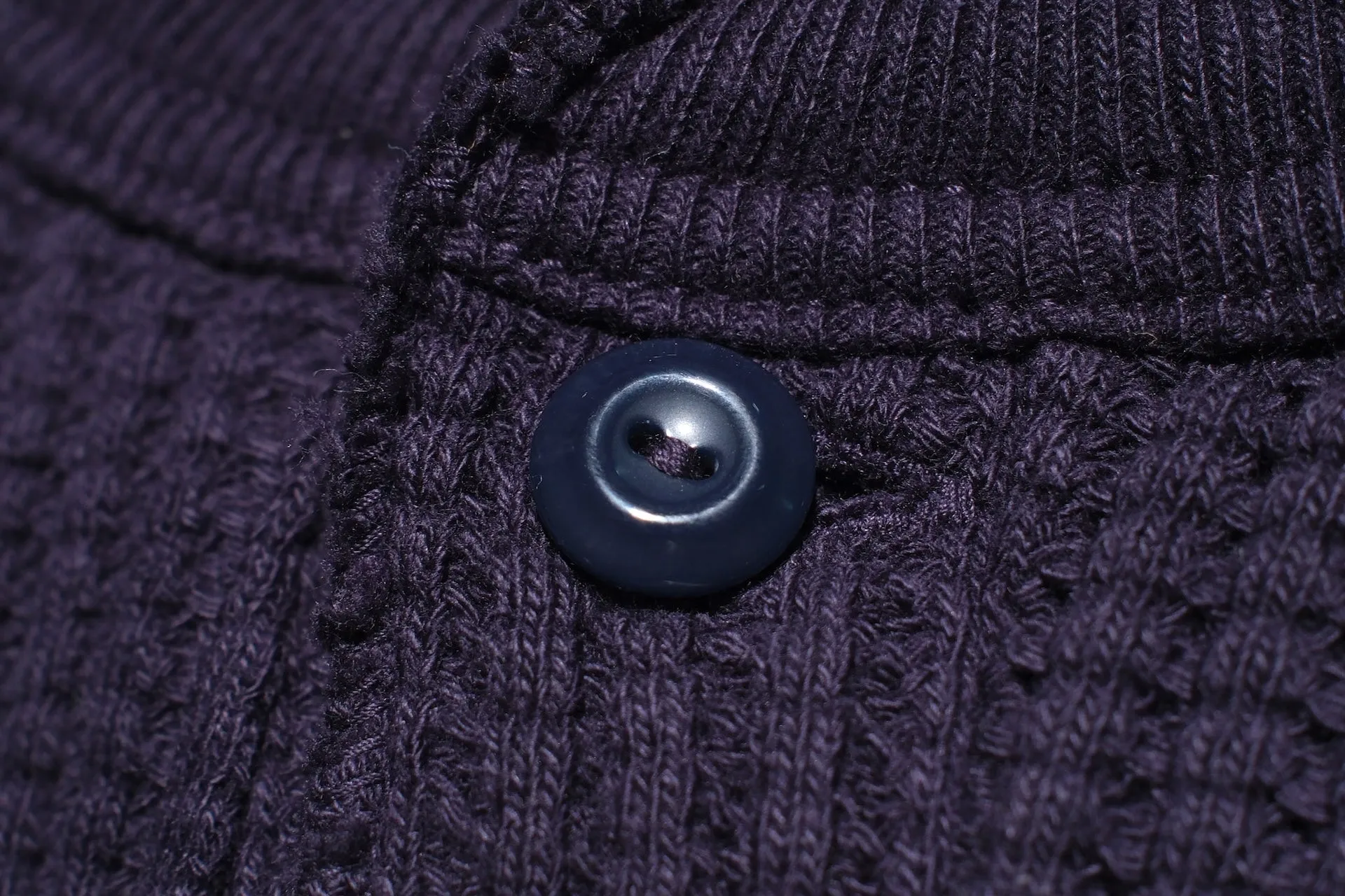 UES Ultra Heavyweight "Big Waffle" L/S Henley Thermal (Eggplant Navy)