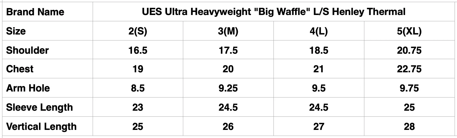 UES Ultra Heavyweight "Big Waffle" L/S Henley Thermal (Eggplant Navy)