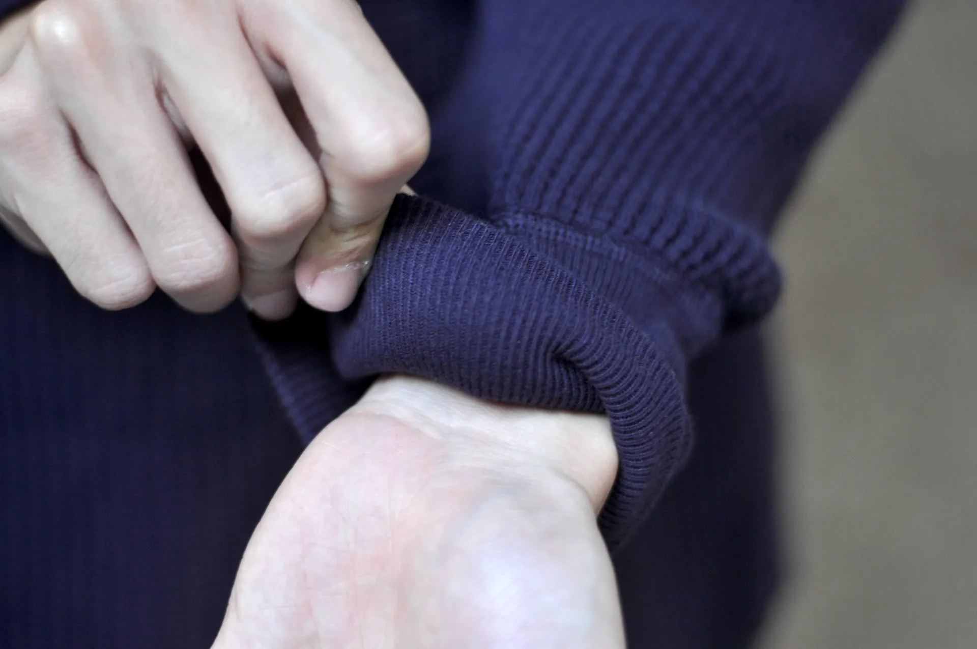 UES Ultra Heavyweight "Big Waffle" L/S Henley Thermal (Eggplant Navy)