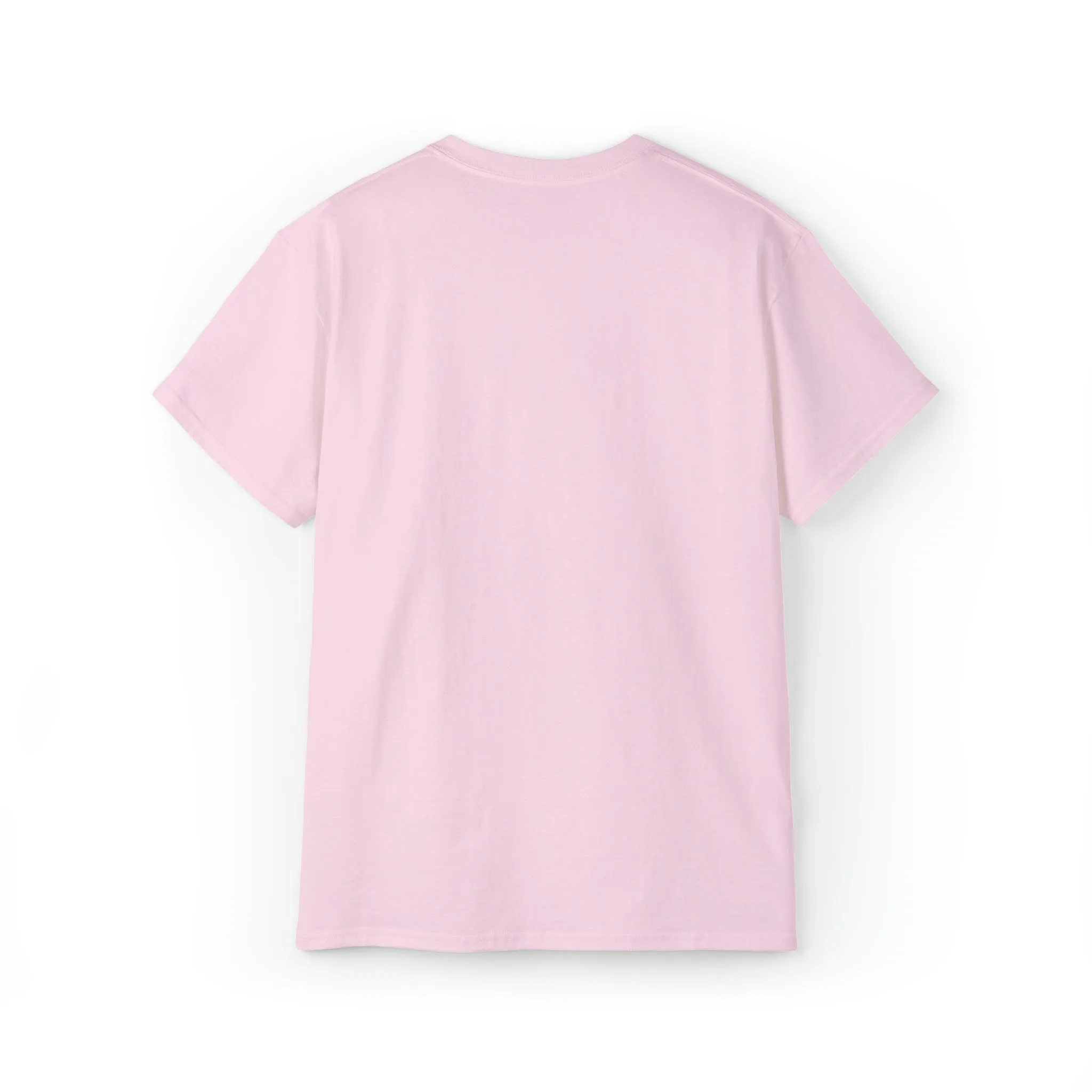 Unisex Ultra Cotton Tee - Distressed White Logo - Plain Back