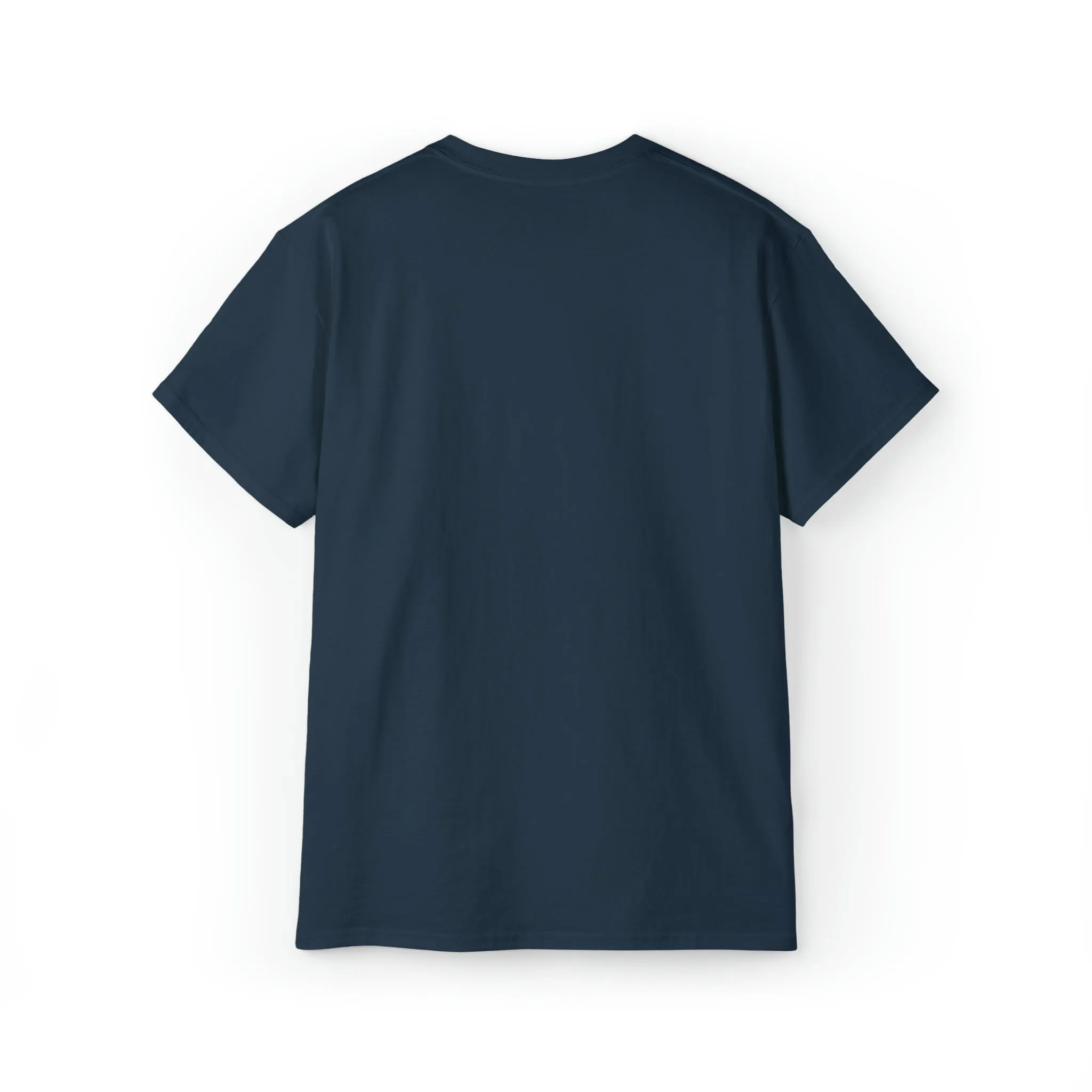 Unisex Ultra Cotton Tee - Distressed White Logo - Plain Back