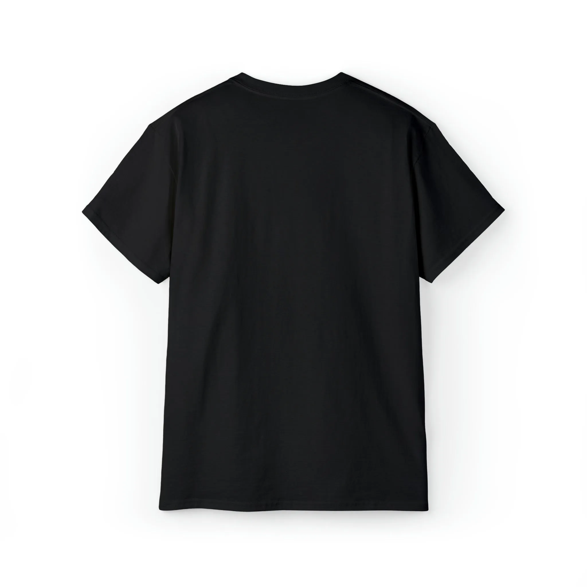Unisex Ultra Cotton Tee - Distressed White Logo - Plain Back