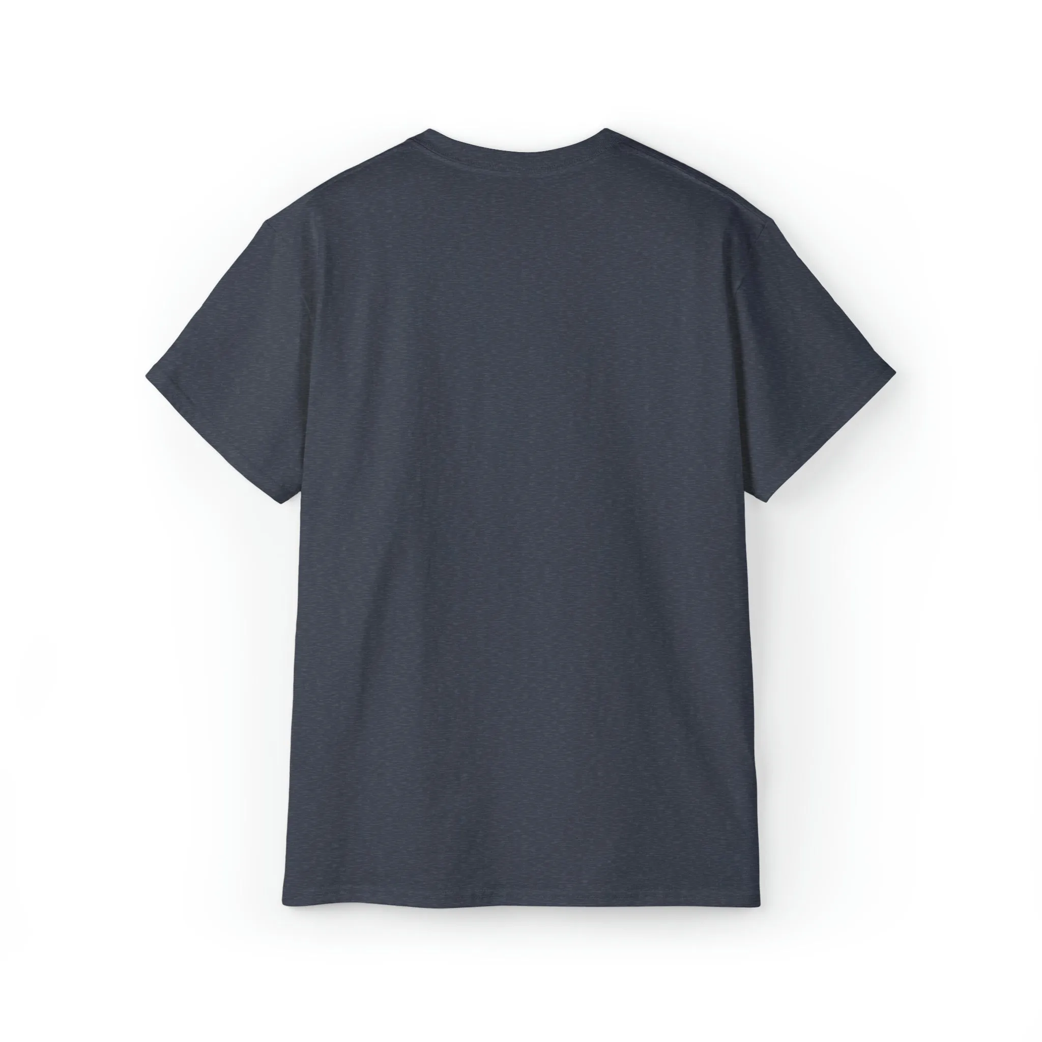 Unisex Ultra Cotton Tee - Distressed White Logo - Plain Back