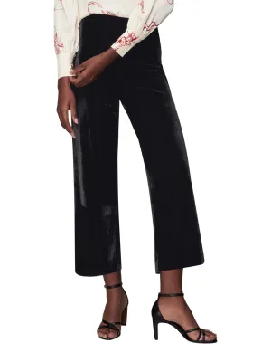 Velvet Wide Leg Crop Trousers Velvet Wide Leg Crop Trousers