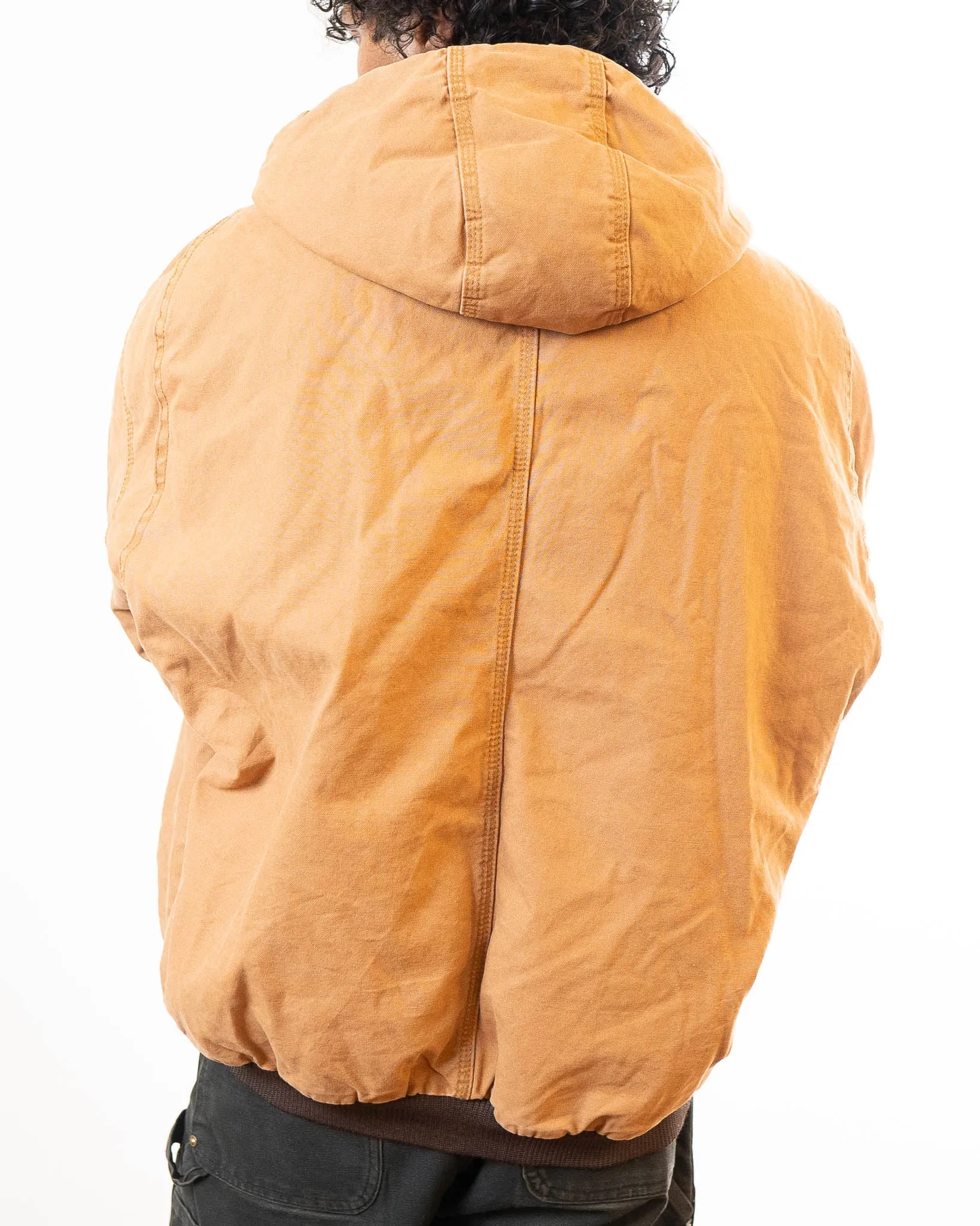 Vintage Tan Hooded Jacket