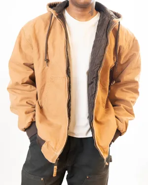 Vintage Tan Hooded Jacket