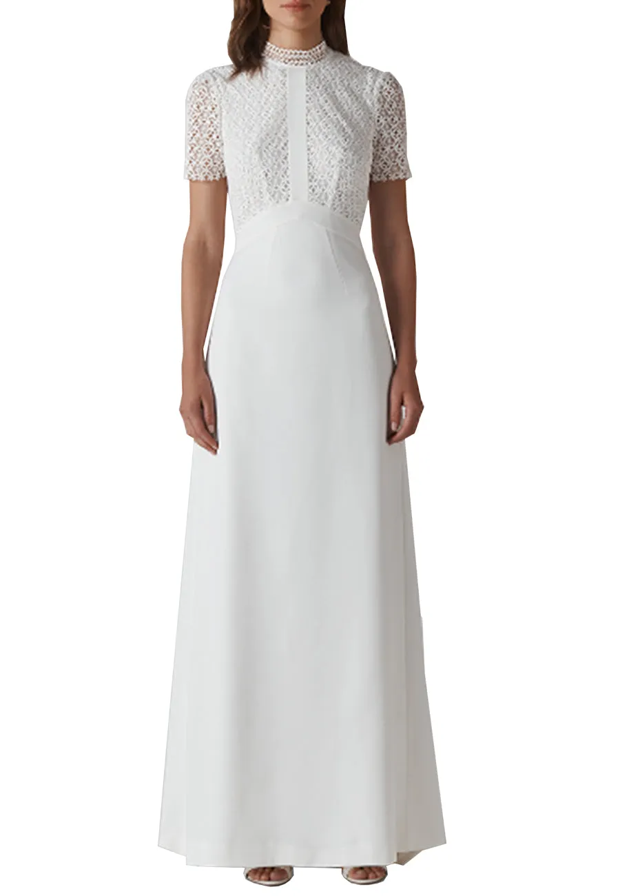 White Scarlet Open Back Wedding Dress (Pre-loved)
