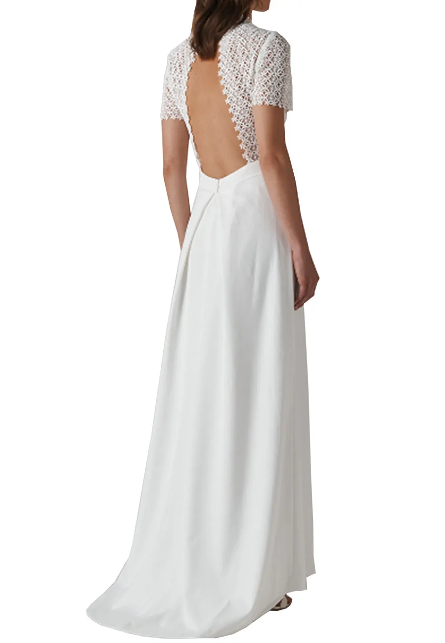 White Scarlet Open Back Wedding Dress (Pre-loved)