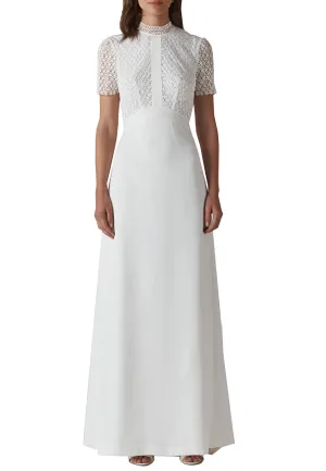 White Scarlet Open Back Wedding Dress (Pre-loved)