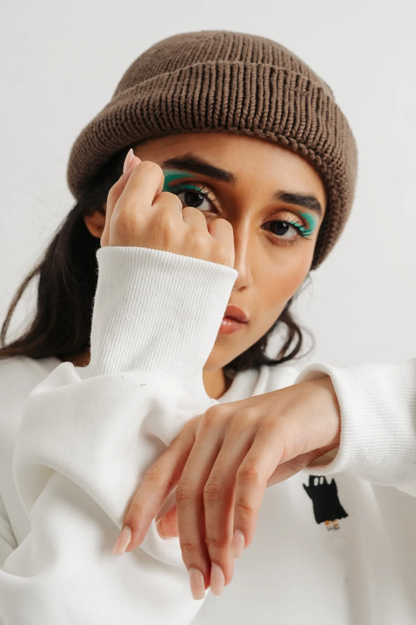 White Two Piece Sweatshirt And Jogger Set