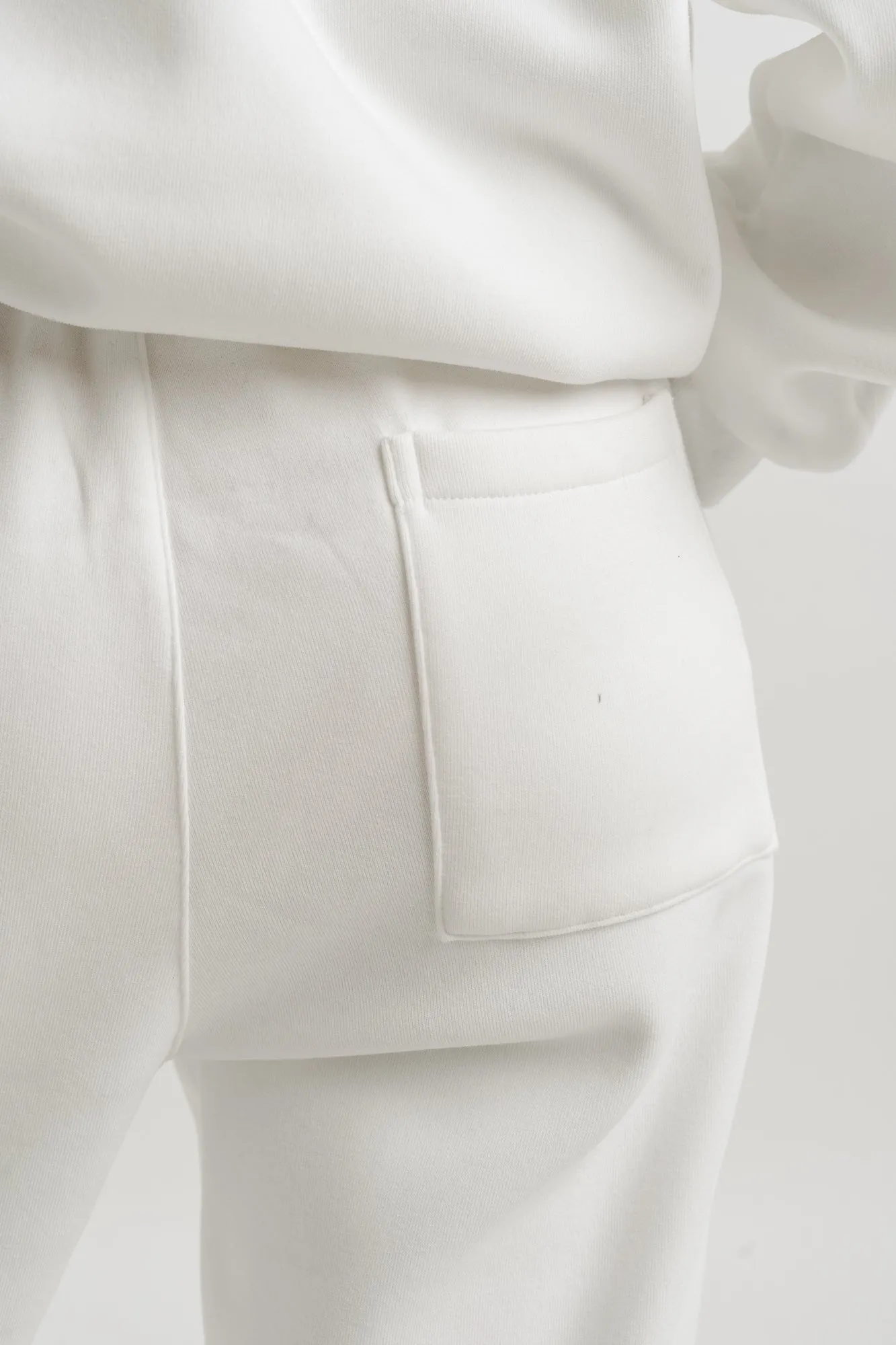 White Two Piece Sweatshirt And Jogger Set