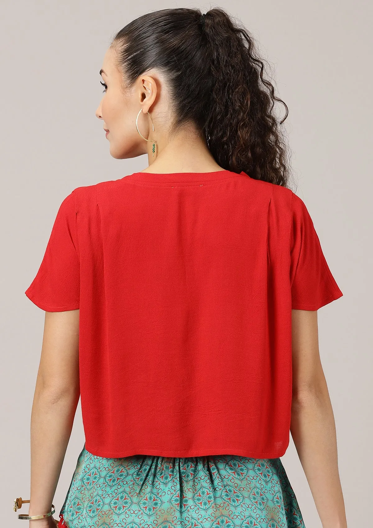 Zuhur - Pleated Shoulder Boxy Blouse